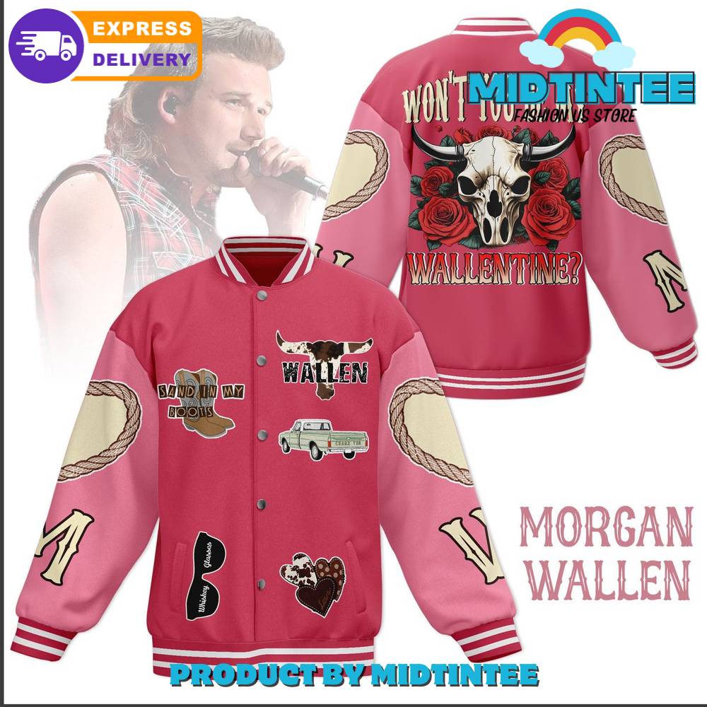 Morgan Wallen Won’T You Be My Valentine Baseball Jacket 30Uf092355 – Utopia Fashion