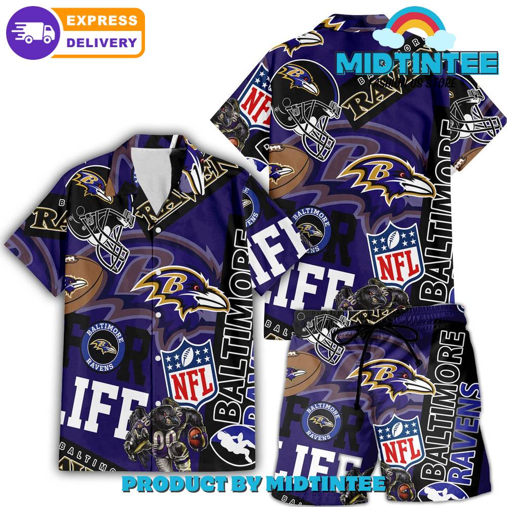 Nfl Baltimore Ravens Combo Hawaiian Shirt And Short 30Uf093095 – Utopia Fashion