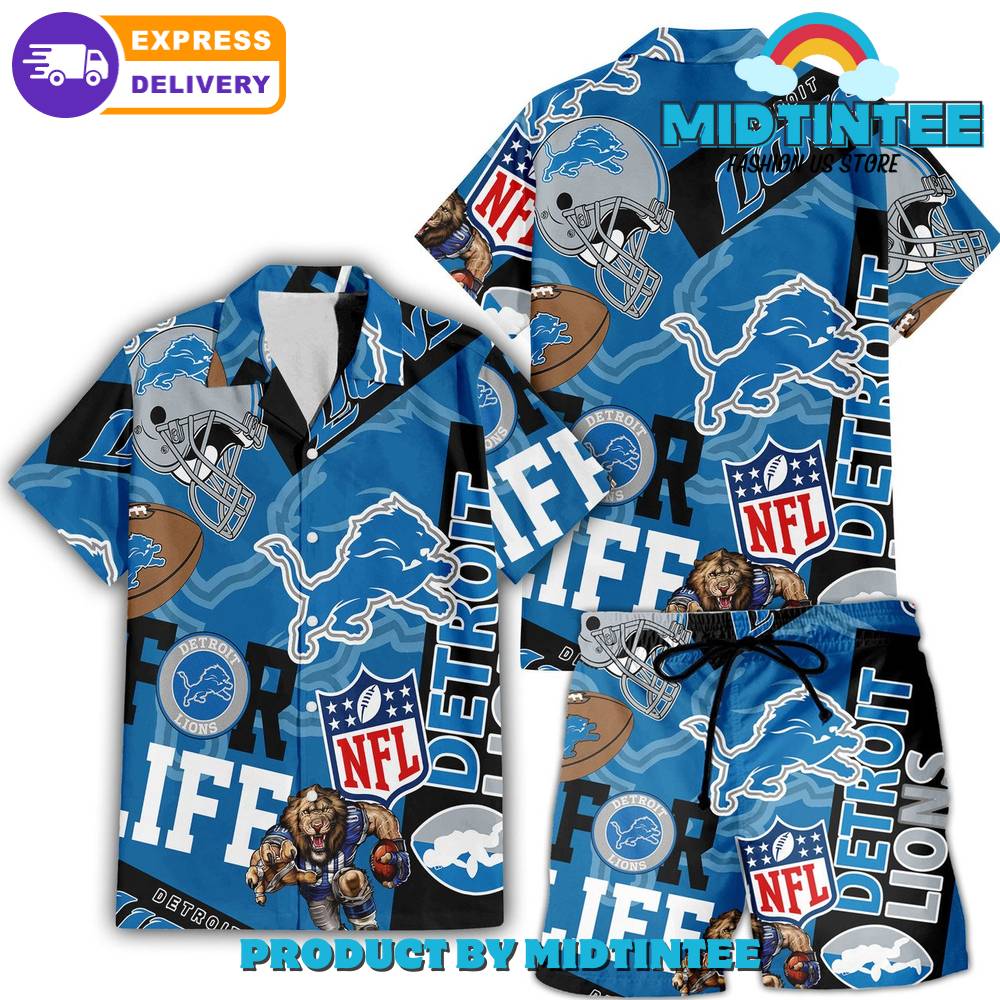 Nfl Detroit Lions Combo Hawaiian Shirt And Short 30Uf093110 – Utopia Fashion