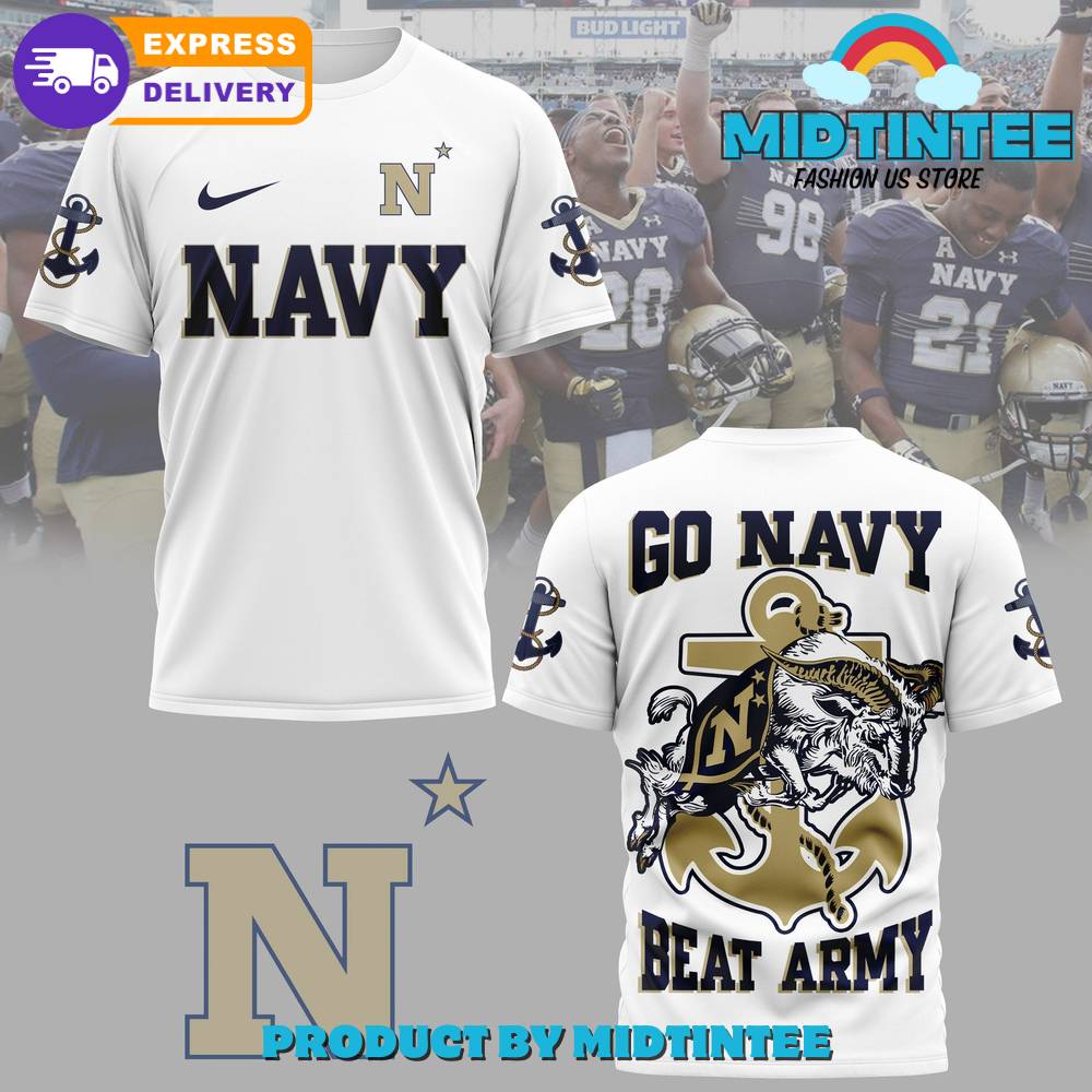 Navy Midshipmen Football Go Navy Best Army White Shirt 30Uf095081 – Utopia Fashion