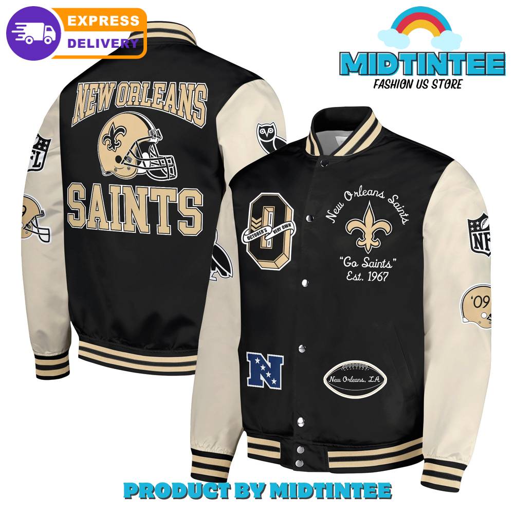 New Orleans Saints Full Snap Varsity Jacket 30Uf092379 – Utopia Fashion