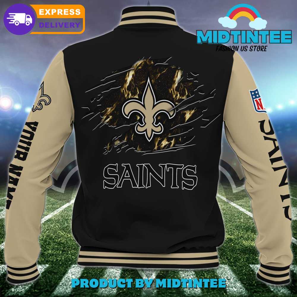 New Orleans Saints Nfl Custom Name Baseball Jacket 30Uf092381 – Utopia Fashion