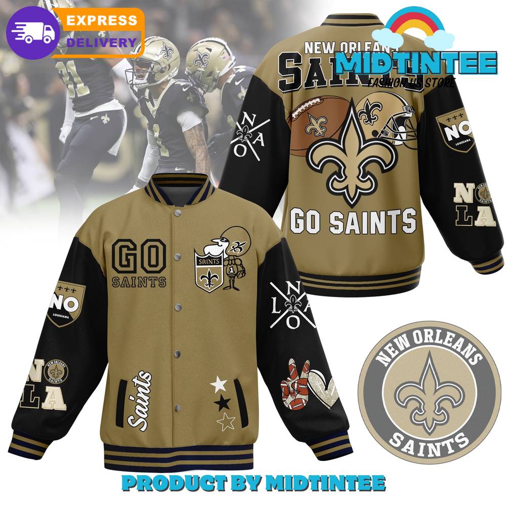 New Orleans Saints Nfl Go Saints Baseball Jacket 30Uf092382 – Utopia Fashion