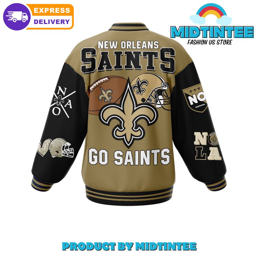 New Orleans Saints Nfl Go Saints Baseball Jacket 30Uf092382 – Utopia Fashion