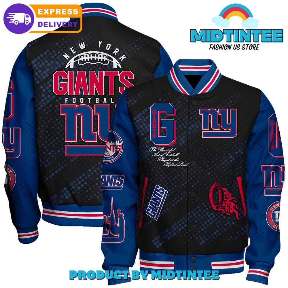 New York Giants Nfl Pattern Baseball Jacket 30Uf092383 – Utopia Fashion