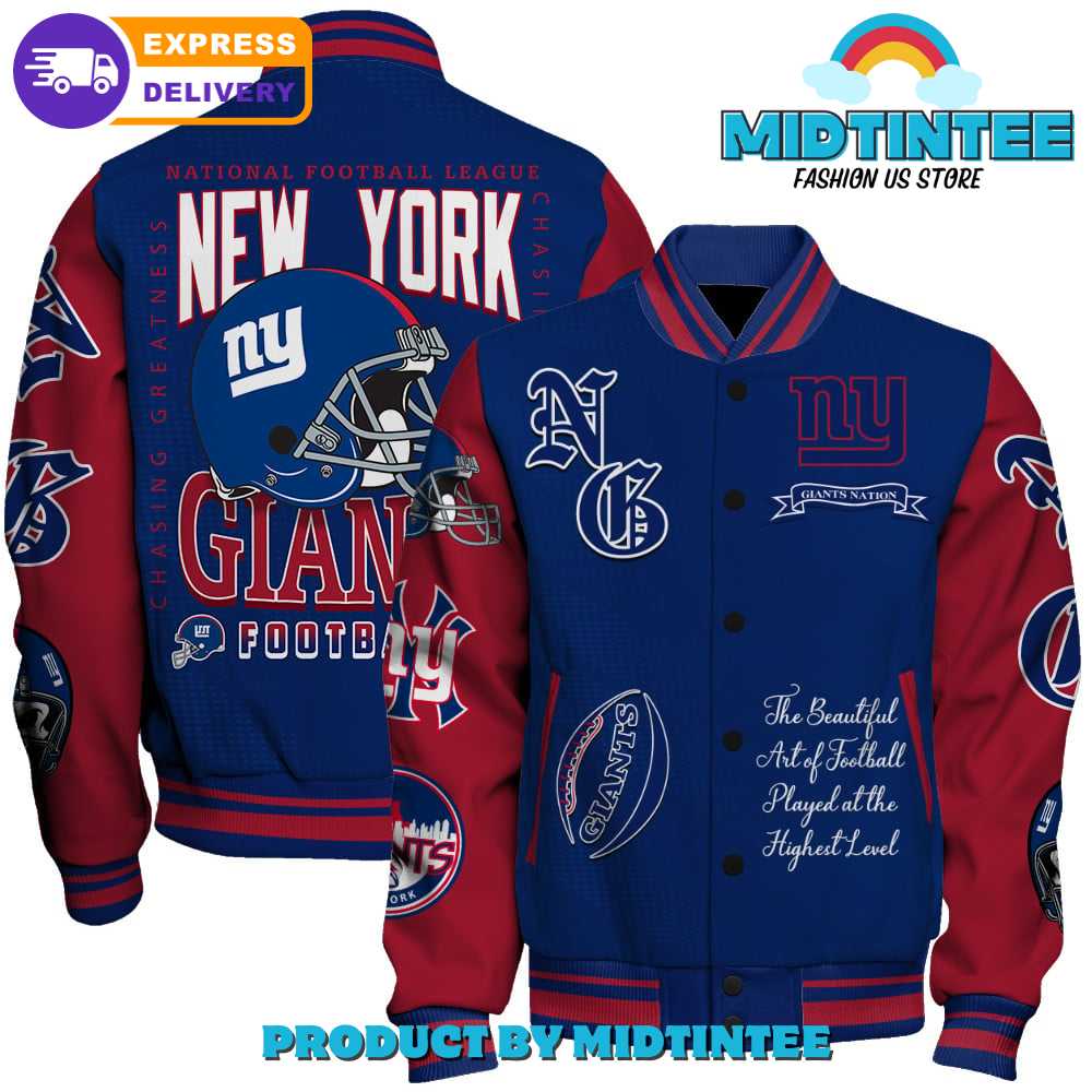 New York Giants Nfl National Football Conference Varsity Jacket 30Uf092385 – Utopia Fashion