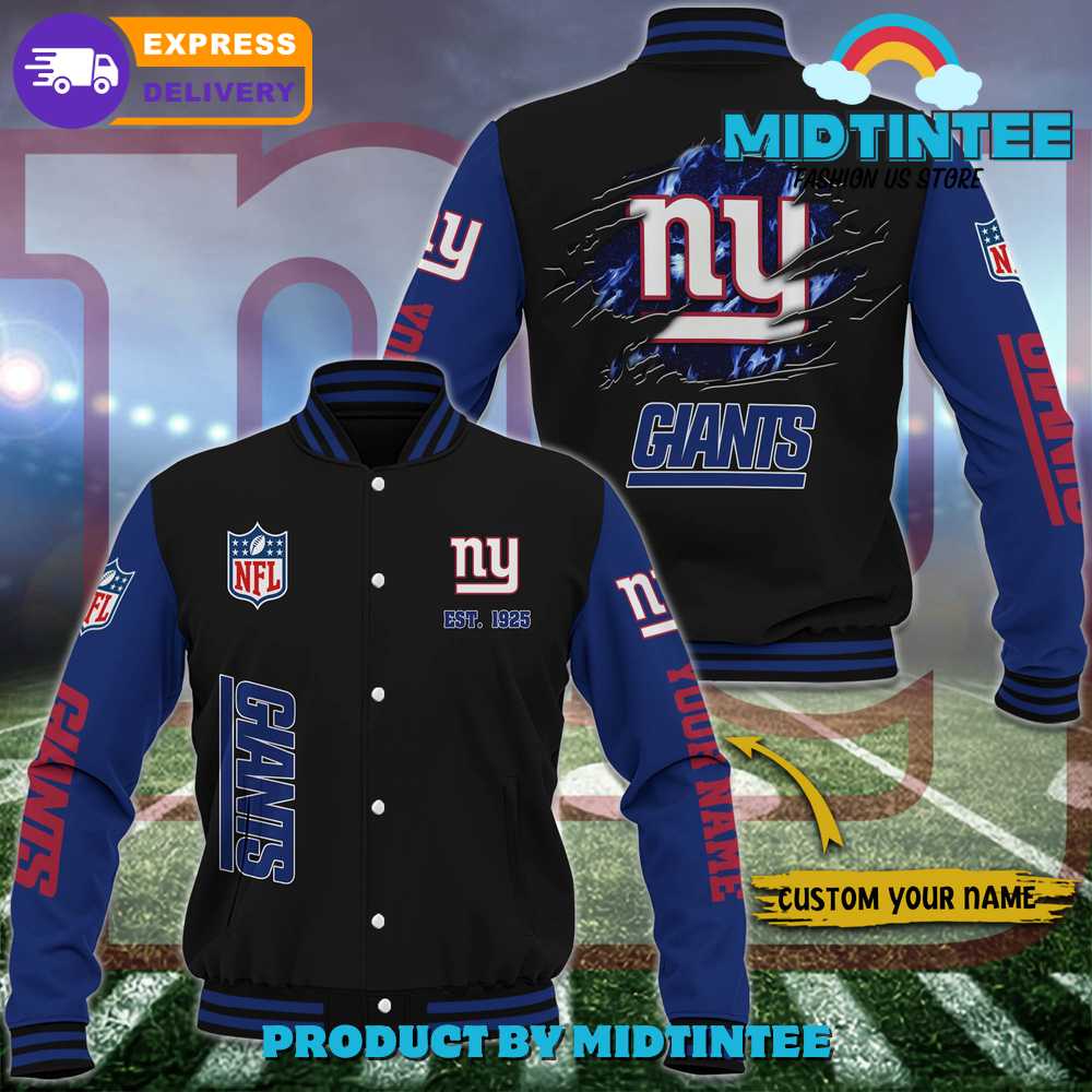 New York Giants Nfl Custom Name Baseball Jacket 30Uf092386 – Utopia Fashion