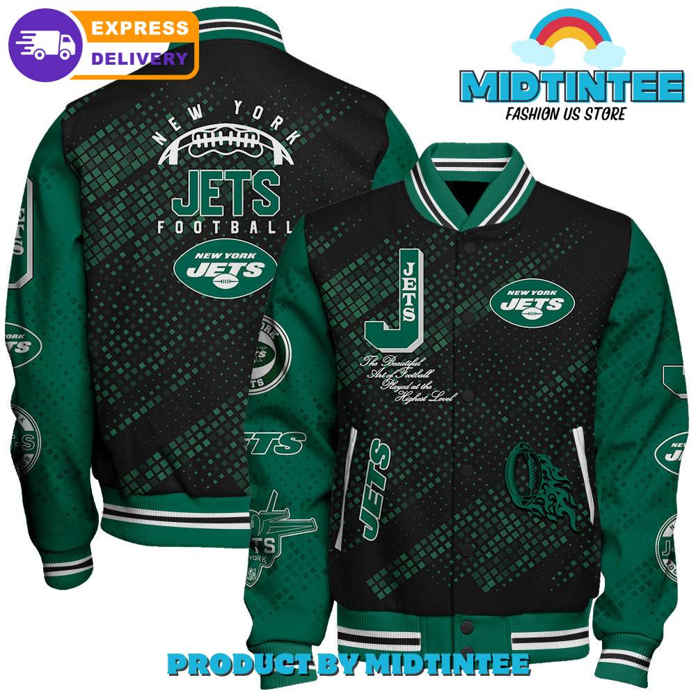 New York Jets Nfl Pattern Baseball Jacket 30Uf092387 – Utopia Fashion