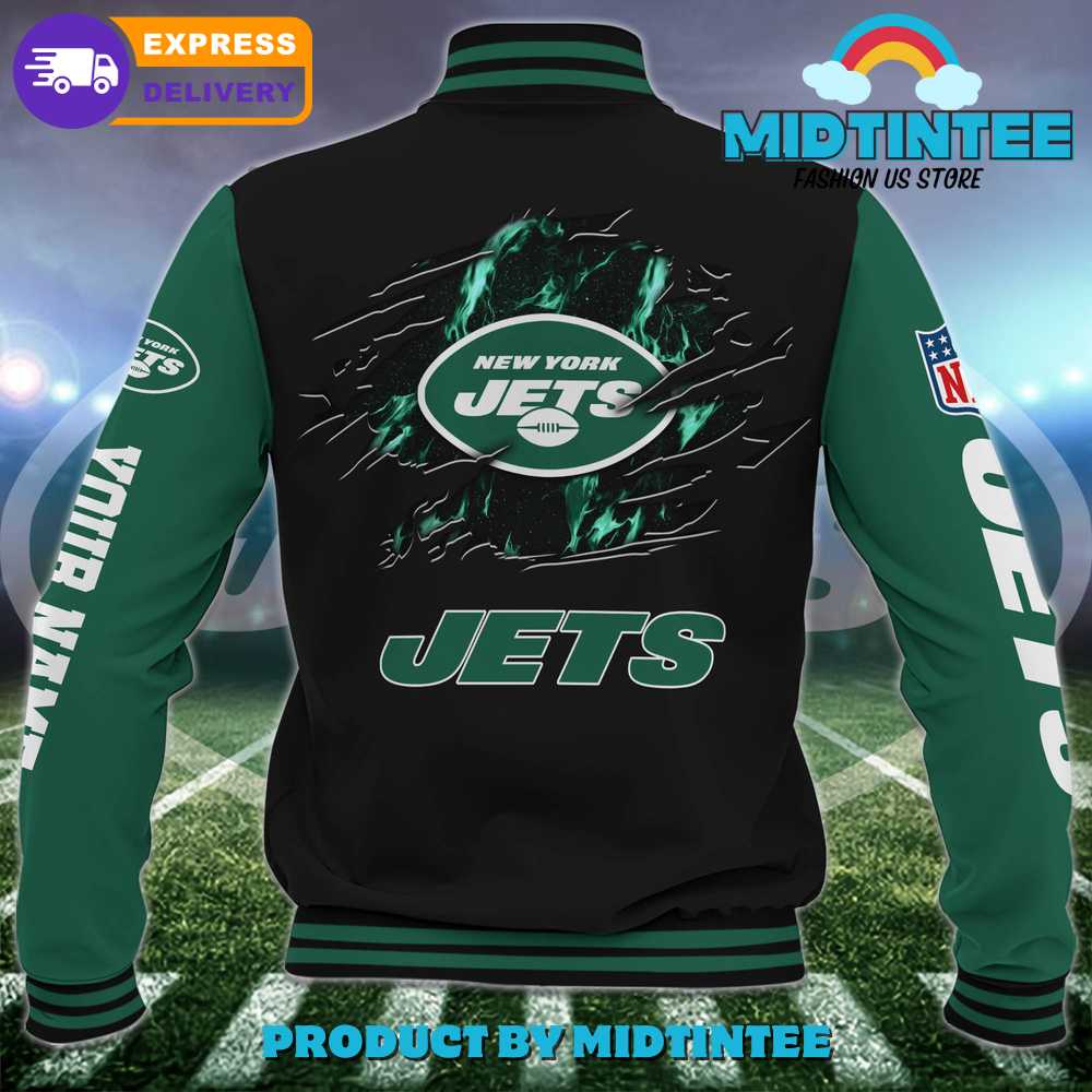 New York Jets Nfl Custom Name Baseball Jacket 30Uf092389 – Utopia Fashion