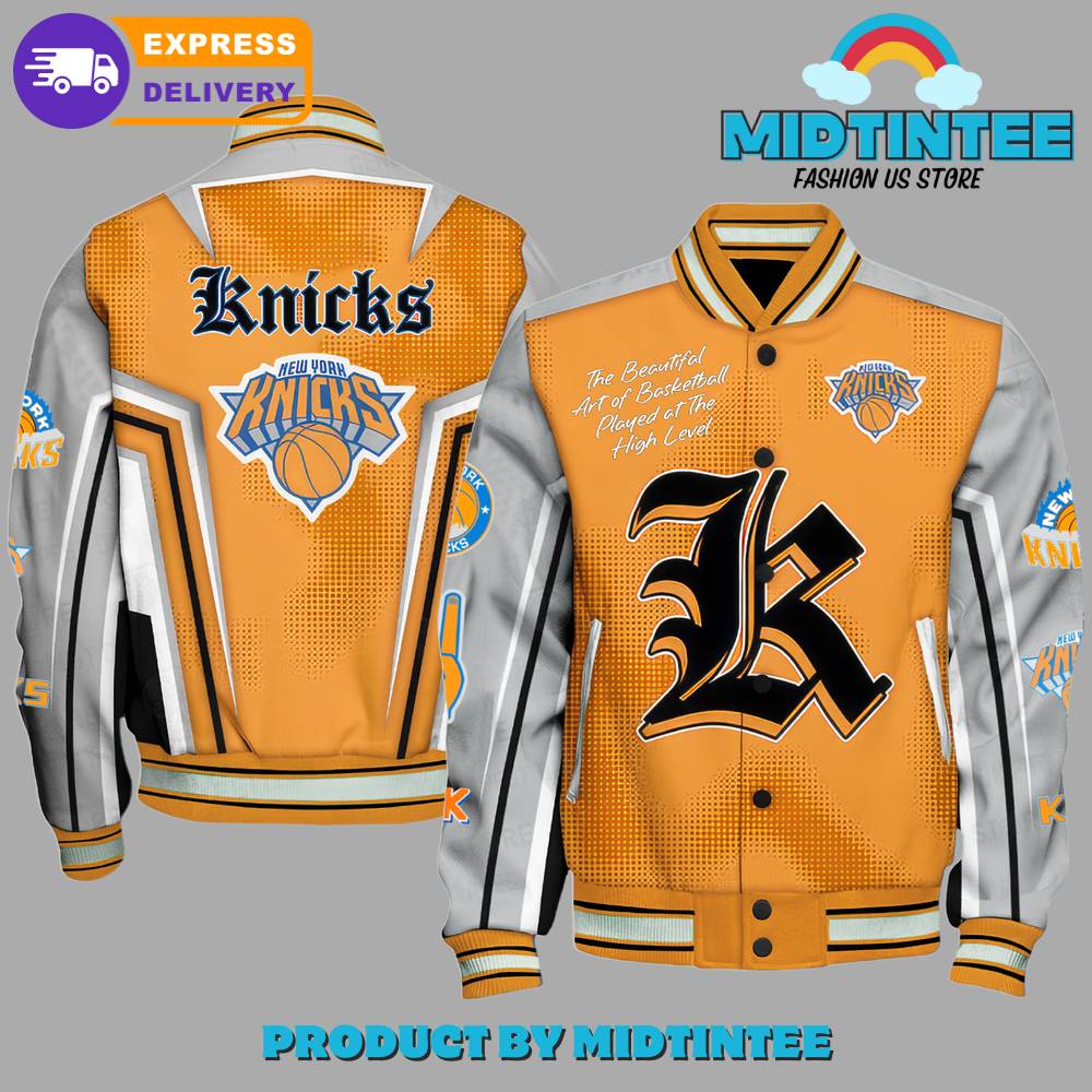 New York Knicks The Beautiful Art Of Basketball Played High Level Baseball Jacket 30Uf092398 – Utopia Fashion