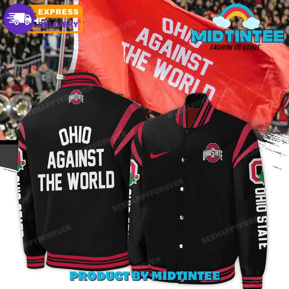 Ohio State Buckeyes Against The World Black Baseball Jacket 30Uf092415 – Utopia Fashion