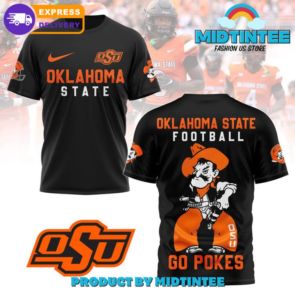 Oklahoma State Football Go Pokes Black Shirt 30Uf095161 – Utopia Fashion