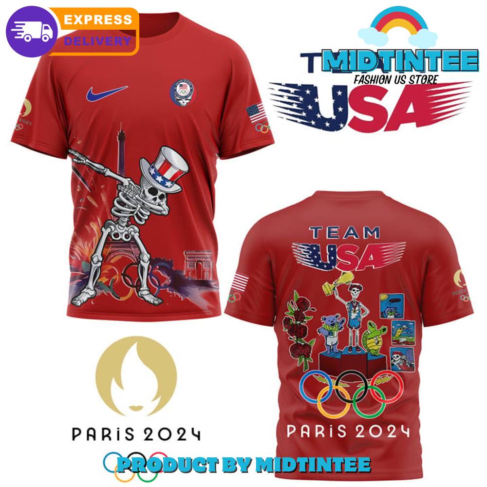 Olympic Paris Grateful Dead Team Usa Red Shirt 30Uf095178 – Utopia Fashion