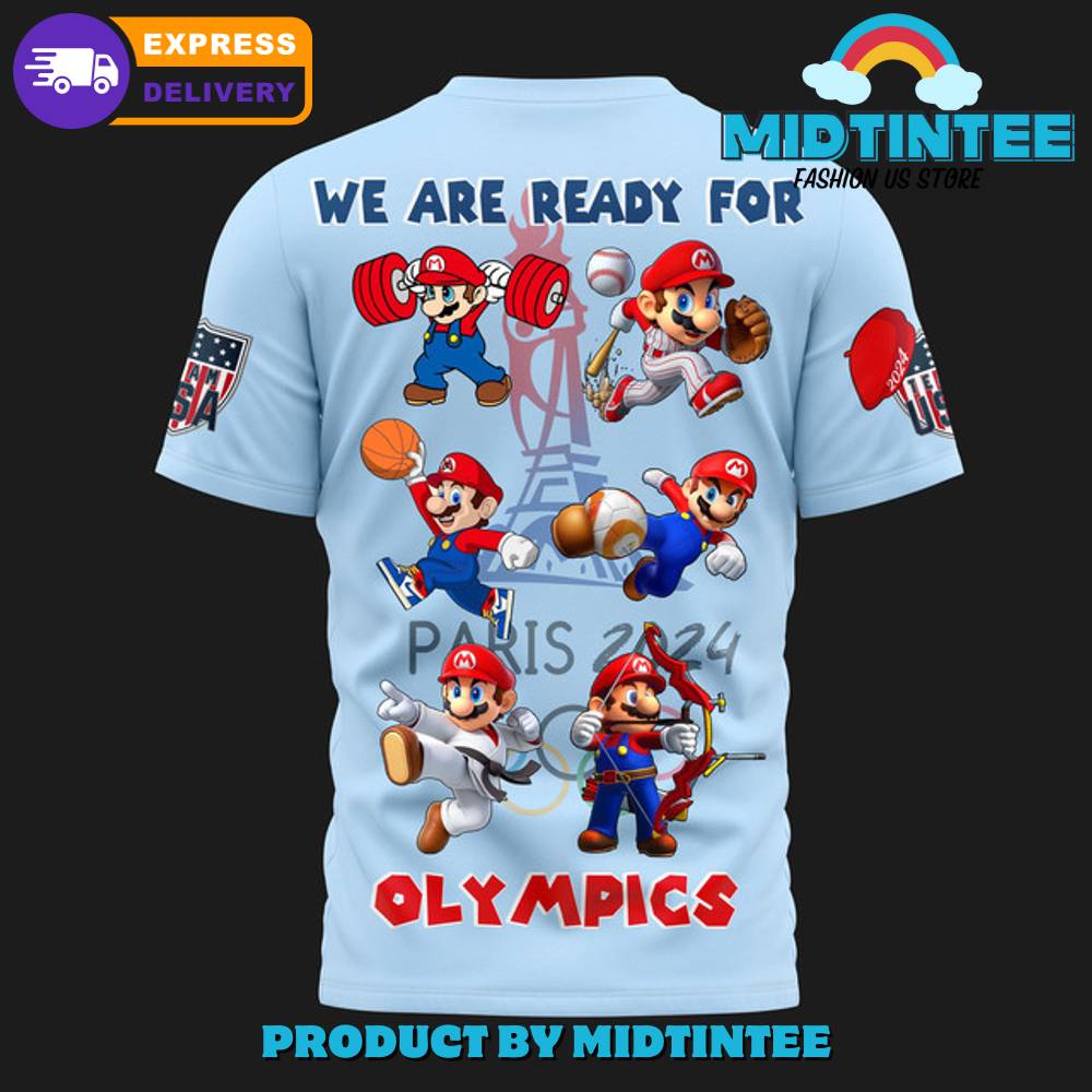 Olympic Paris Mario We Are Ready Blue Shirt 30Uf095182 – Utopia Fashion