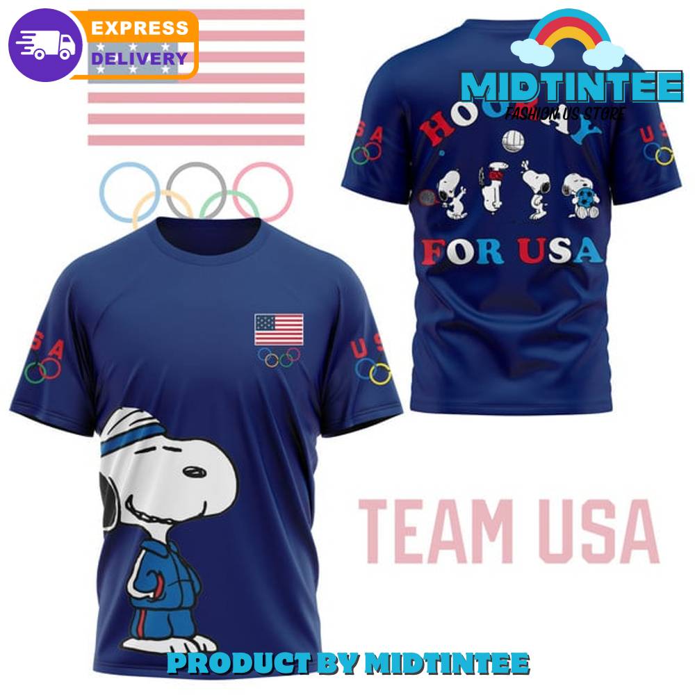 Olympic Paris Snoopy Team Usa Blue Shirt 30Uf095186 – Utopia Fashion