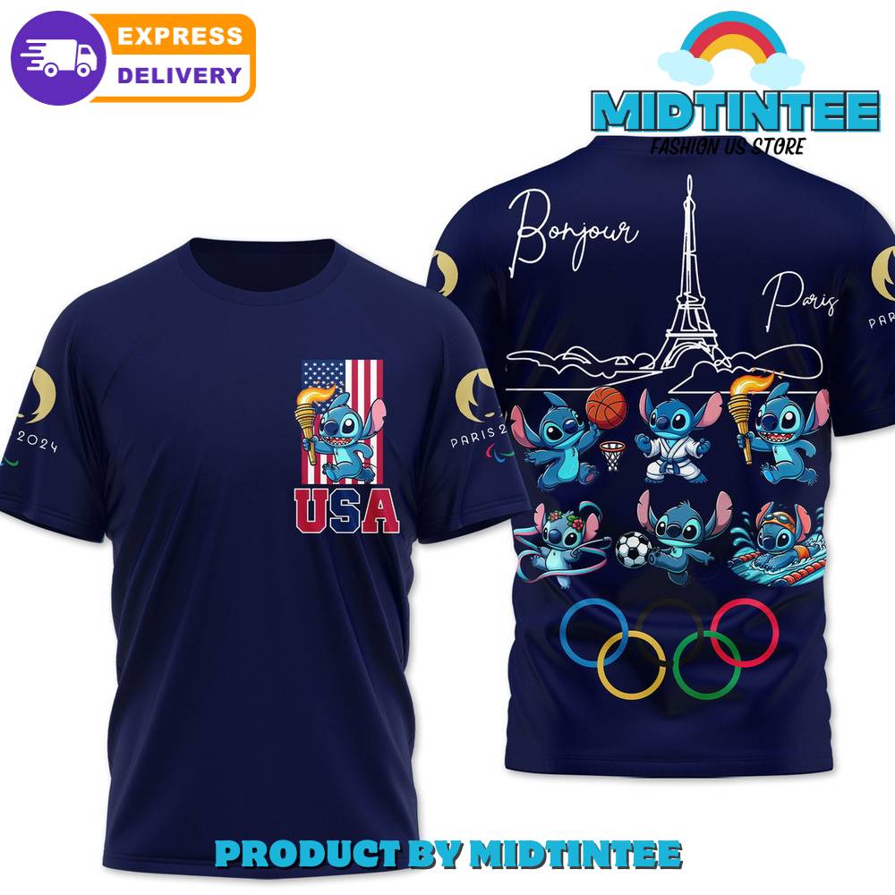 Olympic Paris Stitch Team Usa Blue Shirt 30Uf095188 – Utopia Fashion