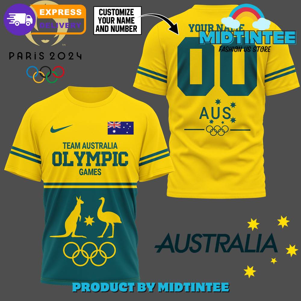 Olympic Paris Team Australia Customized Yellow Shirt 30Uf095191 – Utopia Fashion