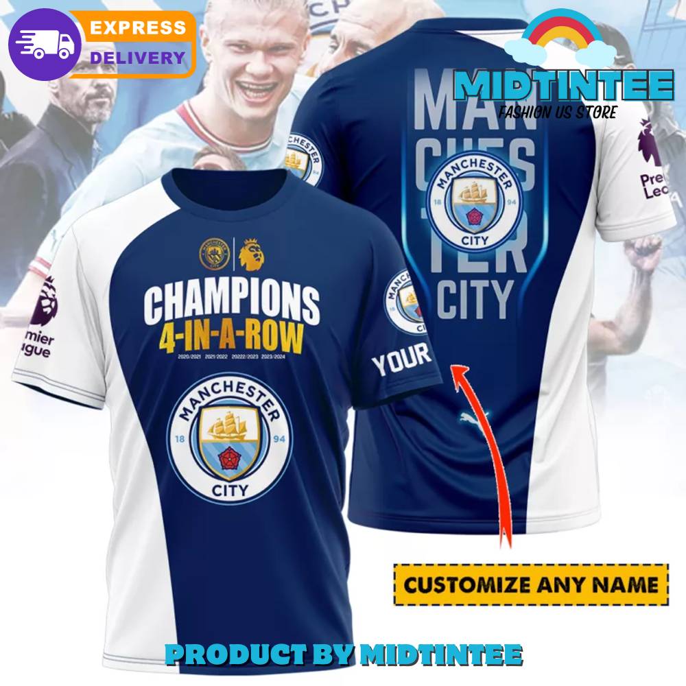 Personalized Manchester City Champions Premier League 2023/24 T-Shirt 30Uf095243 – Utopia Fashion