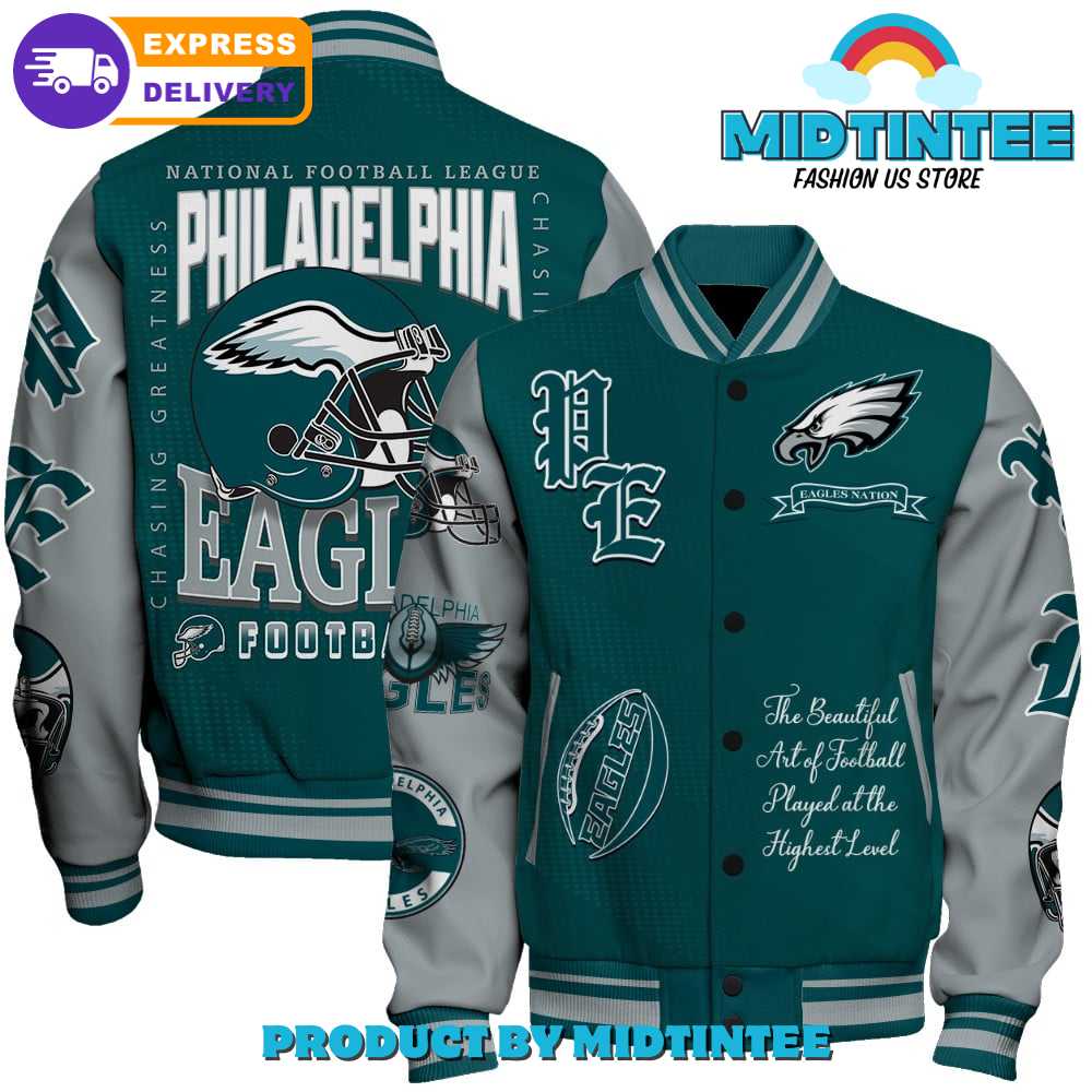 Philadelphia Eagles Nfl National Football Conference Varsity Jacket 30Uf092450 – Utopia Fashion