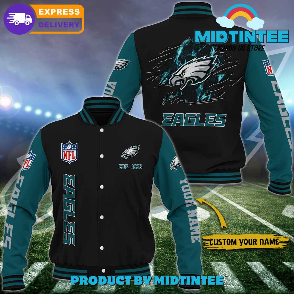 Philadelphia Eagles Nfl Custom Name Baseball Jacket 30Uf092451 – Utopia Fashion