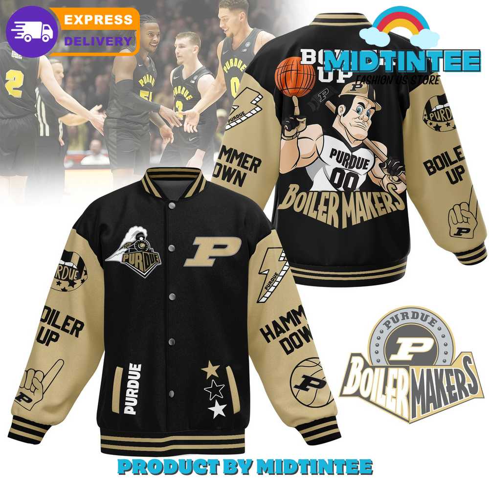 Purdue Boilermakers Boiler Up Baseball Jacket 30Uf092466 – Utopia Fashion