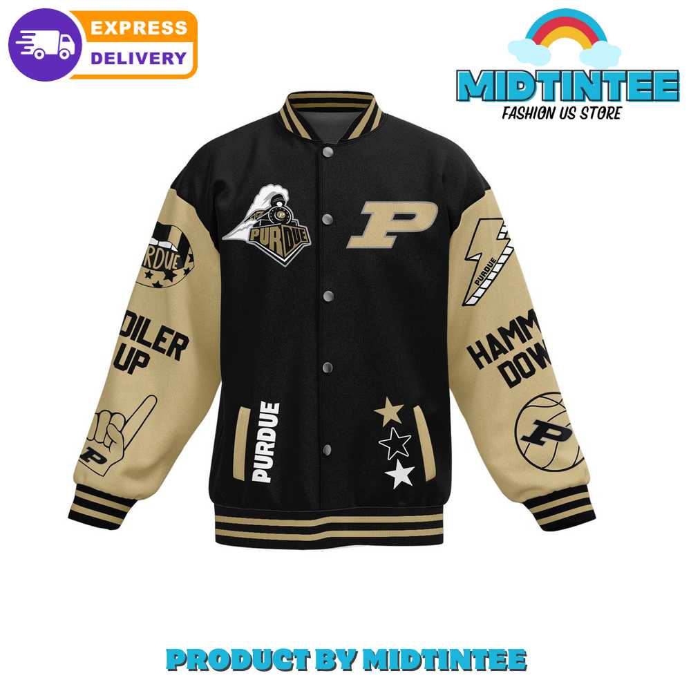 Purdue Boilermakers Boiler Up Baseball Jacket 30Uf092466 – Utopia Fashion