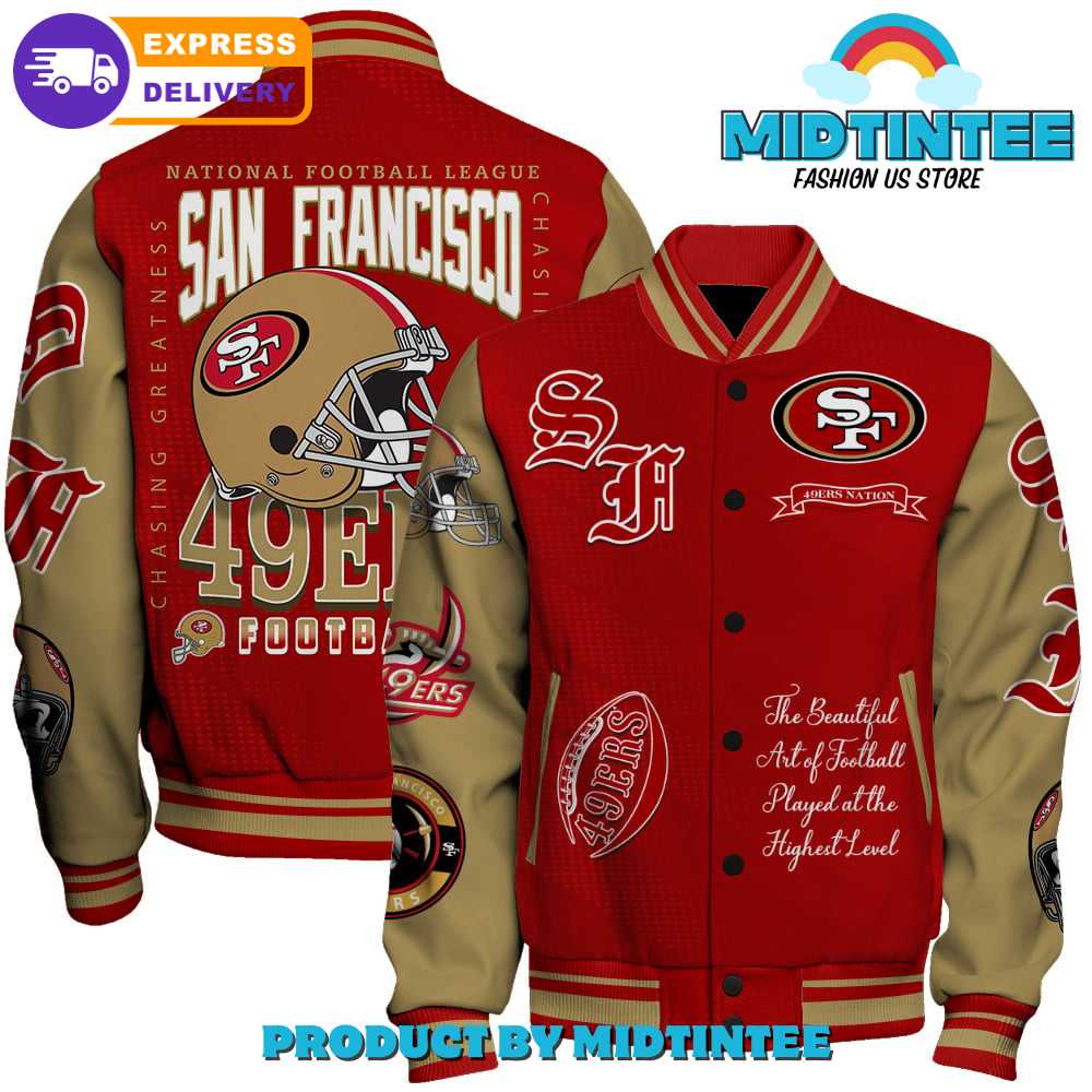 San Francisco 49Ers Nfl National Football Conference Varsity Jacket 30Uf092482 – Utopia Fashion