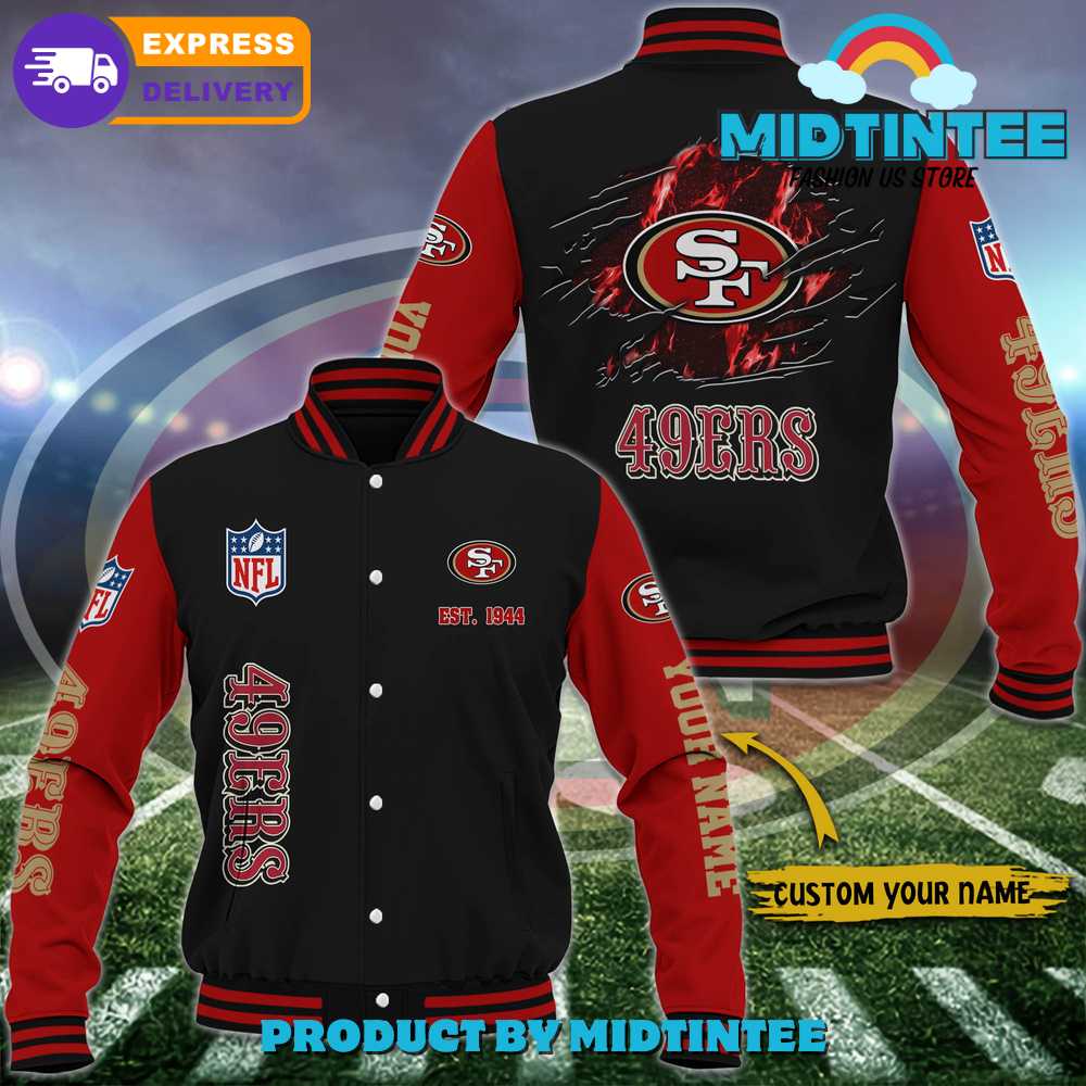 San Francisco 49Ers Nfl Custom Name Baseball Jacket 30Uf092484 – Utopia Fashion