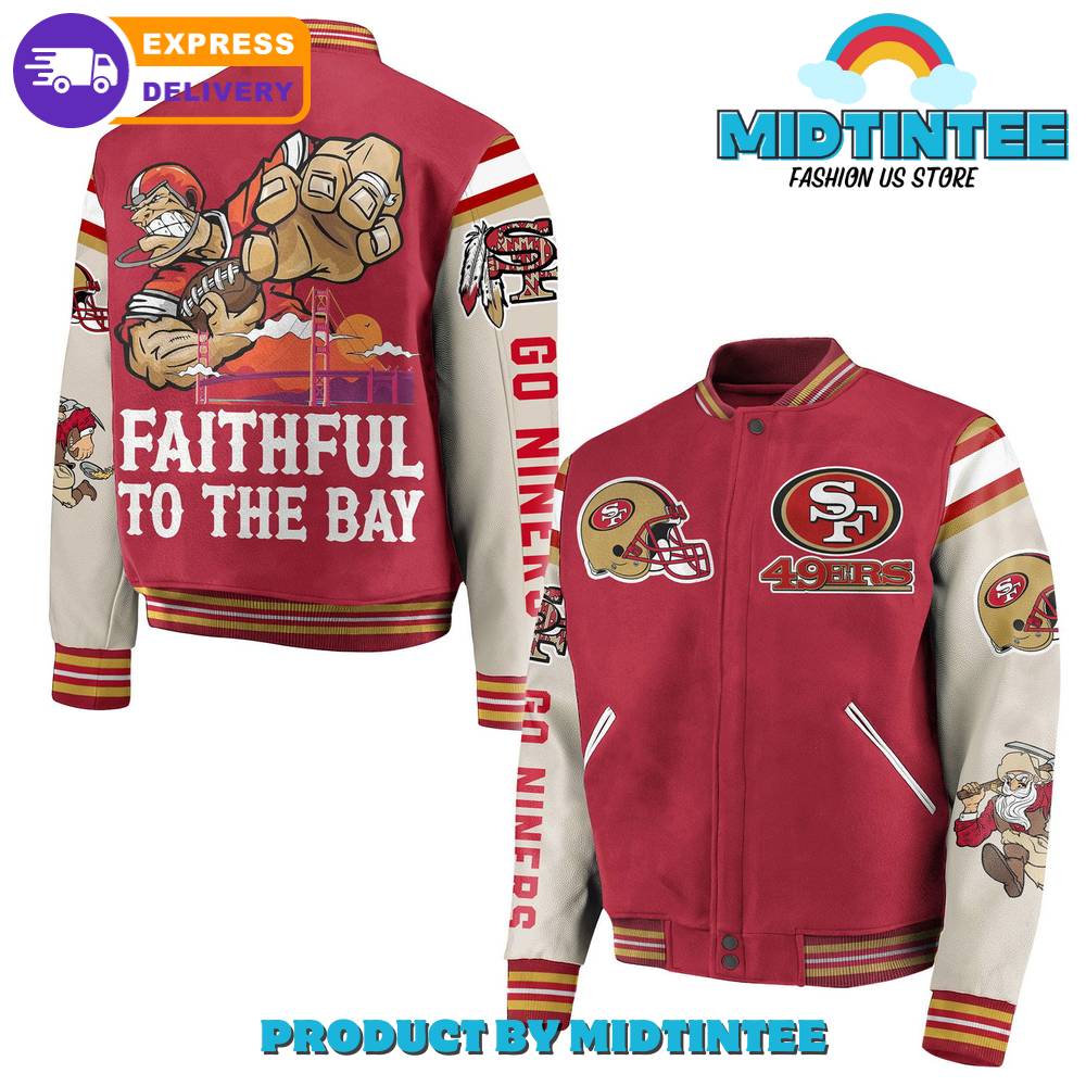 San Francisco 49Ers Faithful To The Bay Bomber Jacket 30Uf092605 – Utopia Fashion