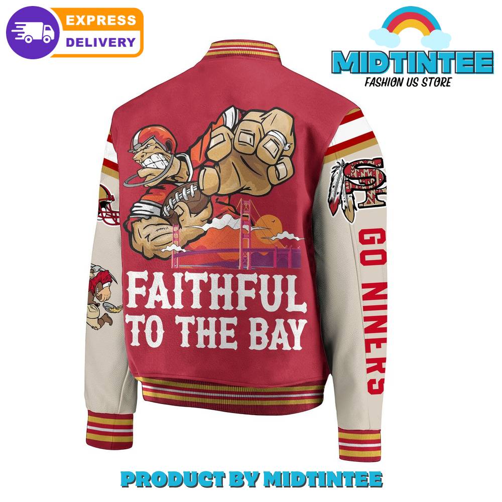 San Francisco 49Ers Faithful To The Bay Bomber Jacket 30Uf092605 – Utopia Fashion