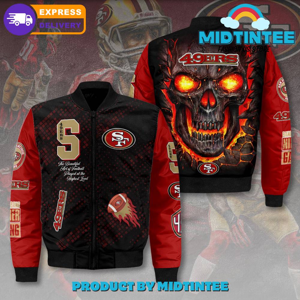 San Francisco 49Ers Nfl Skull Bomber Jacket 30Uf092606 – Utopia Fashion