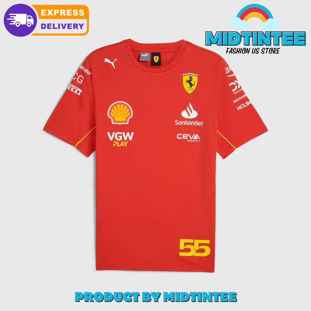 Scuderia Ferrari F1 Carlos Sainz Driver T-Shirt 30Uf095355 – Utopia Fashion