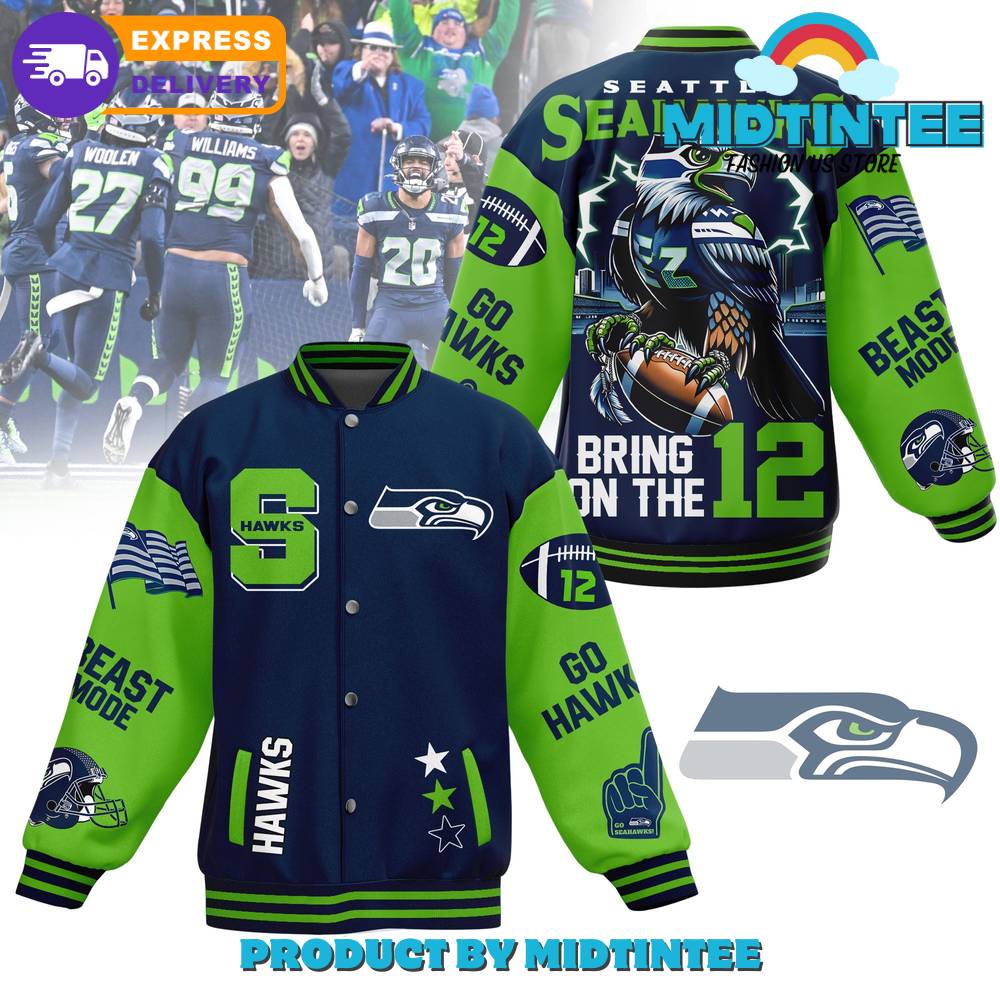 Seattle Seahawks Bring On The Baseball Jacket 30Uf092494 – Utopia Fashion