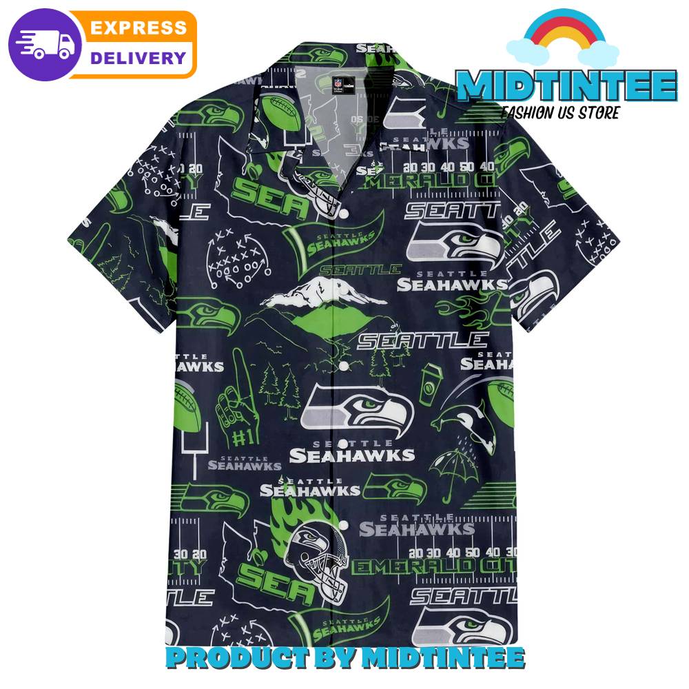 Seattle Seahawks Legacy Patch Hawaiian Shirt And Short 30Uf093279 – Utopia Fashion