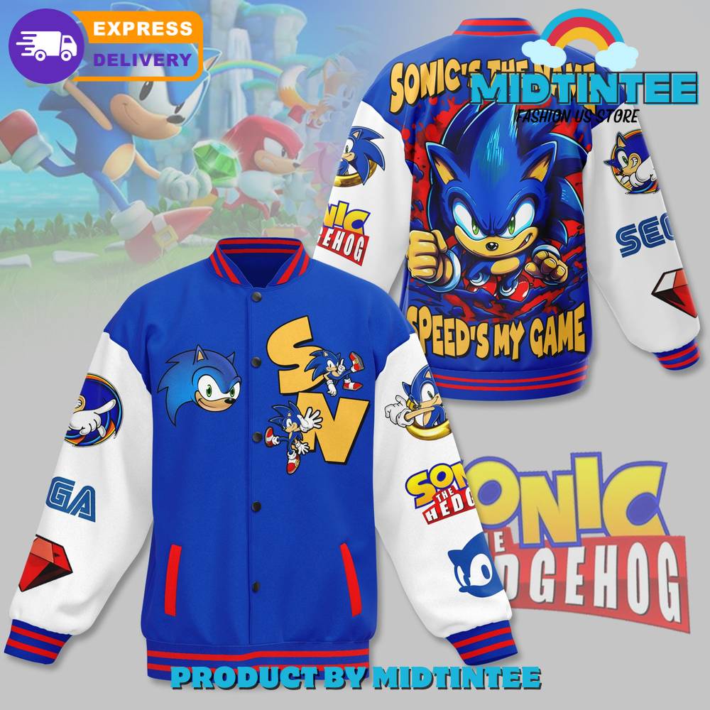 Sonic’S The Name Speed’S My Game Baseball Jacket 30Uf092502 – Utopia Fashion