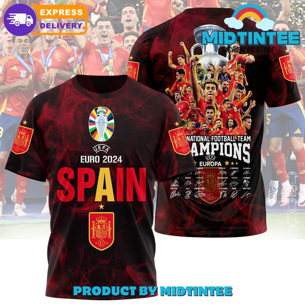 Spain National Football Team Champions Euro Shirt 30Uf095398 – Utopia Fashion