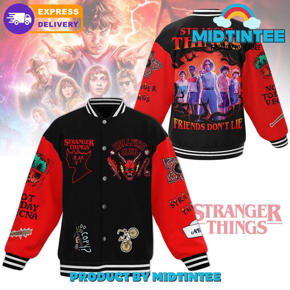 Stranger Things Friends Don’T Lie Baseball Jacket 30Uf092512 – Utopia Fashion