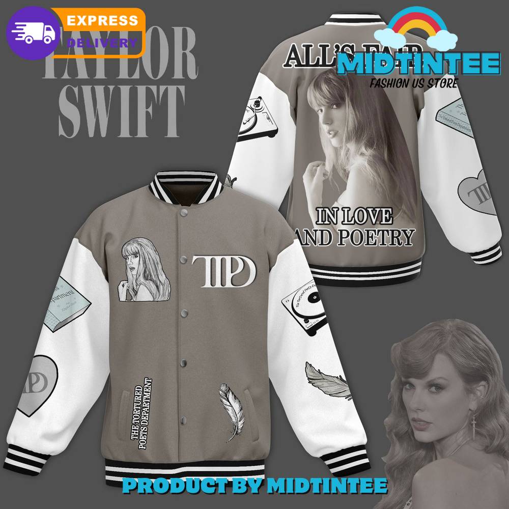 Taylor Swift All’S Fair In Love And Poetry Baseball Jacket 30Uf092522 – Utopia Fashion