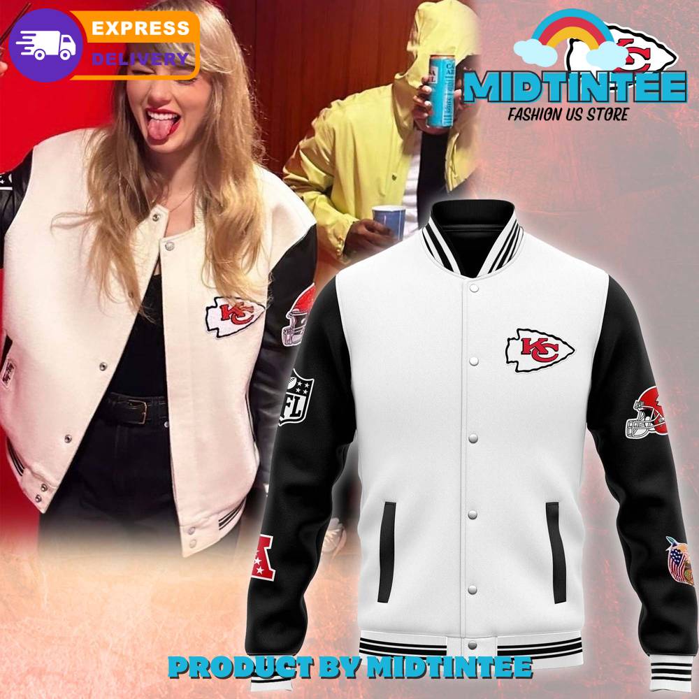 Taylor Swift X Kansas City Chiefs Nfl Black White Baseball Jacket 30Uf092524 – Utopia Fashion