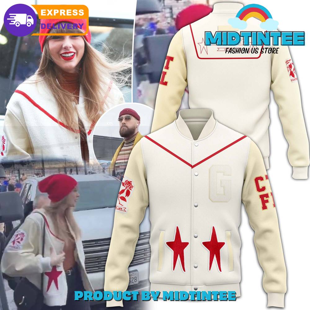 Taylor Swift X Kansas City Chiefs Nfl Cream Baseball Jacket 30Uf092525 – Utopia Fashion