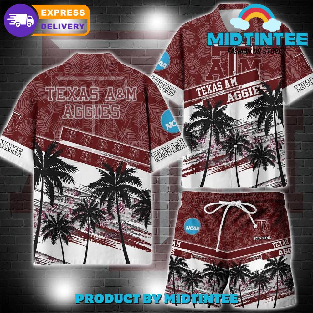 Texas A&M Aggies Ncaa Pattern Personalized Hawaiian Set 30Uf093335 – Utopia Fashion