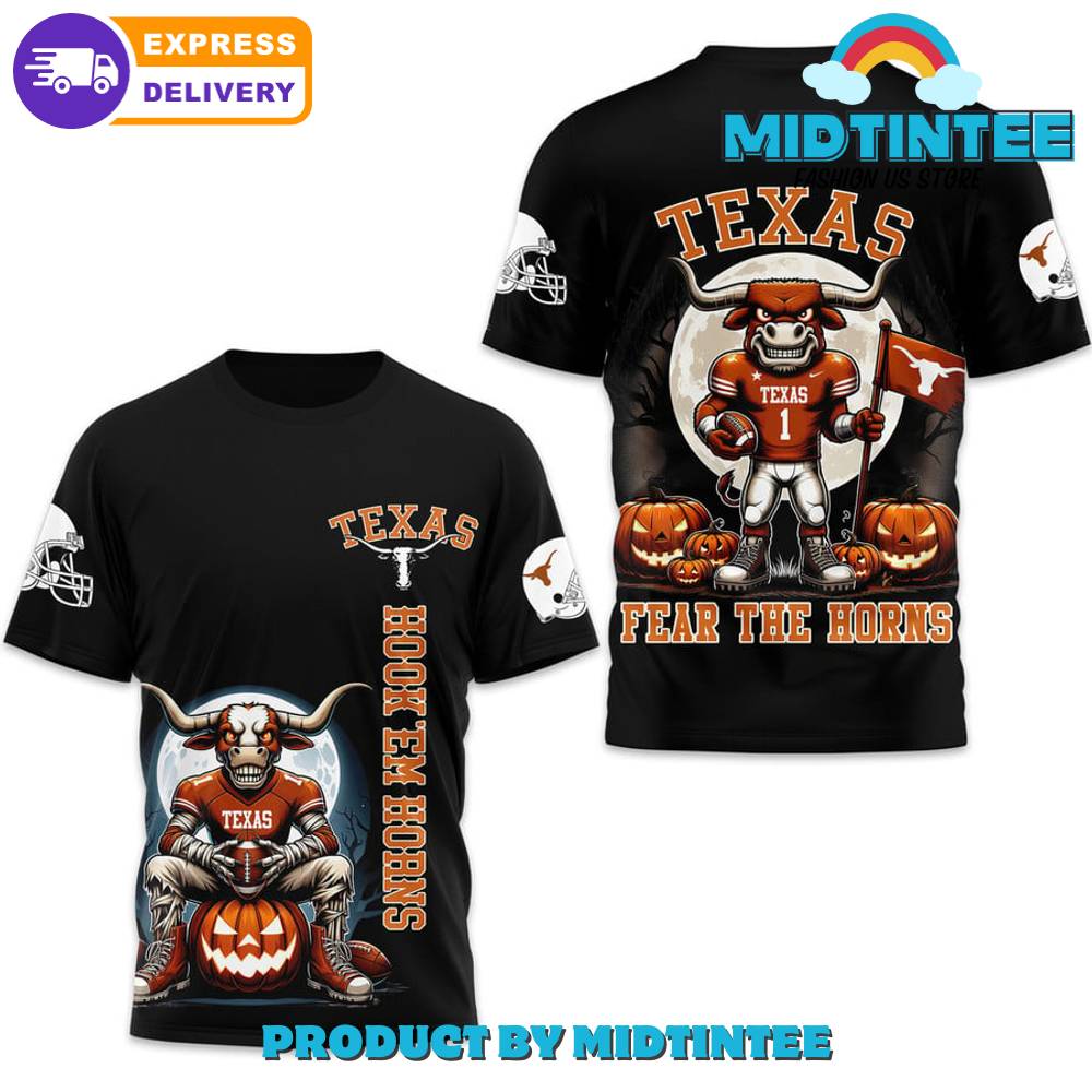 Texas Longhorns Football Fear The Horns Black Shirt 30Uf095468 – Utopia Fashion