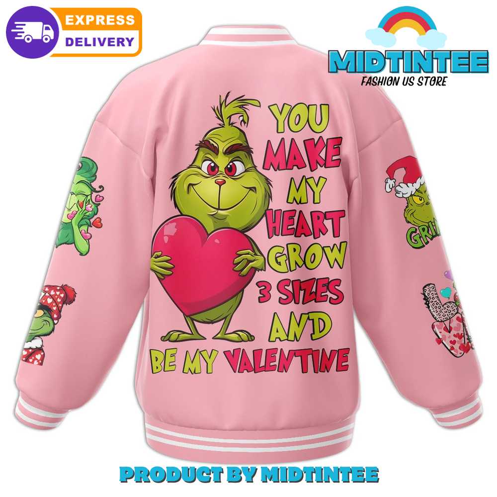 The Grinch Be My Valentine Baseball Jacket 30Uf092536 – Utopia Fashion