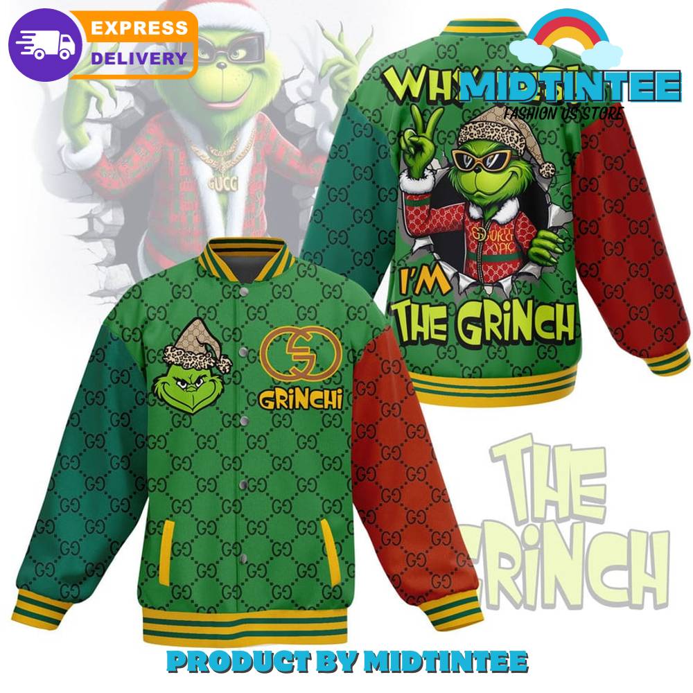 The Grinch X Gucci Why Yes Baseball Jacket 30Uf092537 – Utopia Fashion