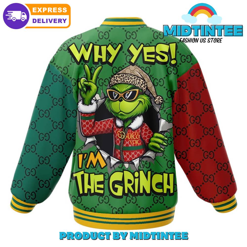 The Grinch X Gucci Why Yes Baseball Jacket 30Uf092537 – Utopia Fashion