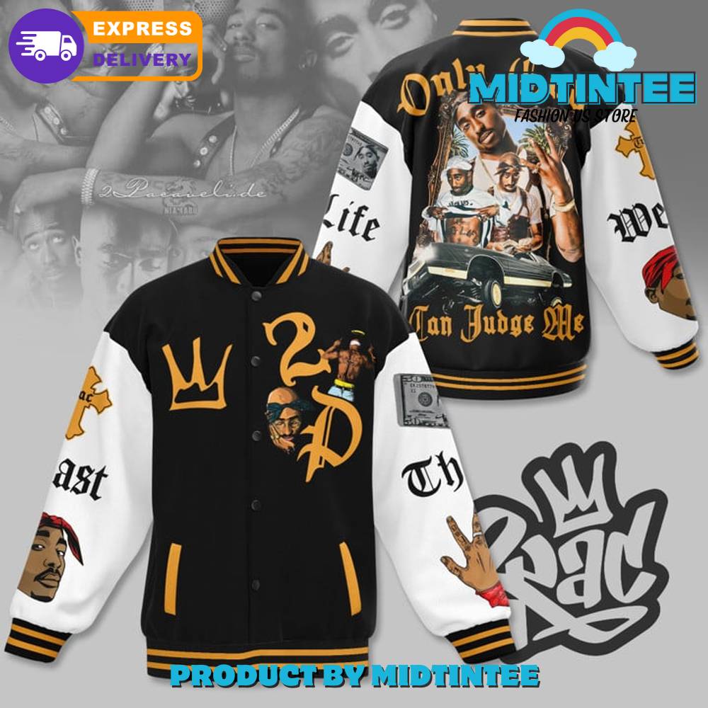 Tupac Shakur Only God Baseball Jacket 30Uf092559 – Utopia Fashion