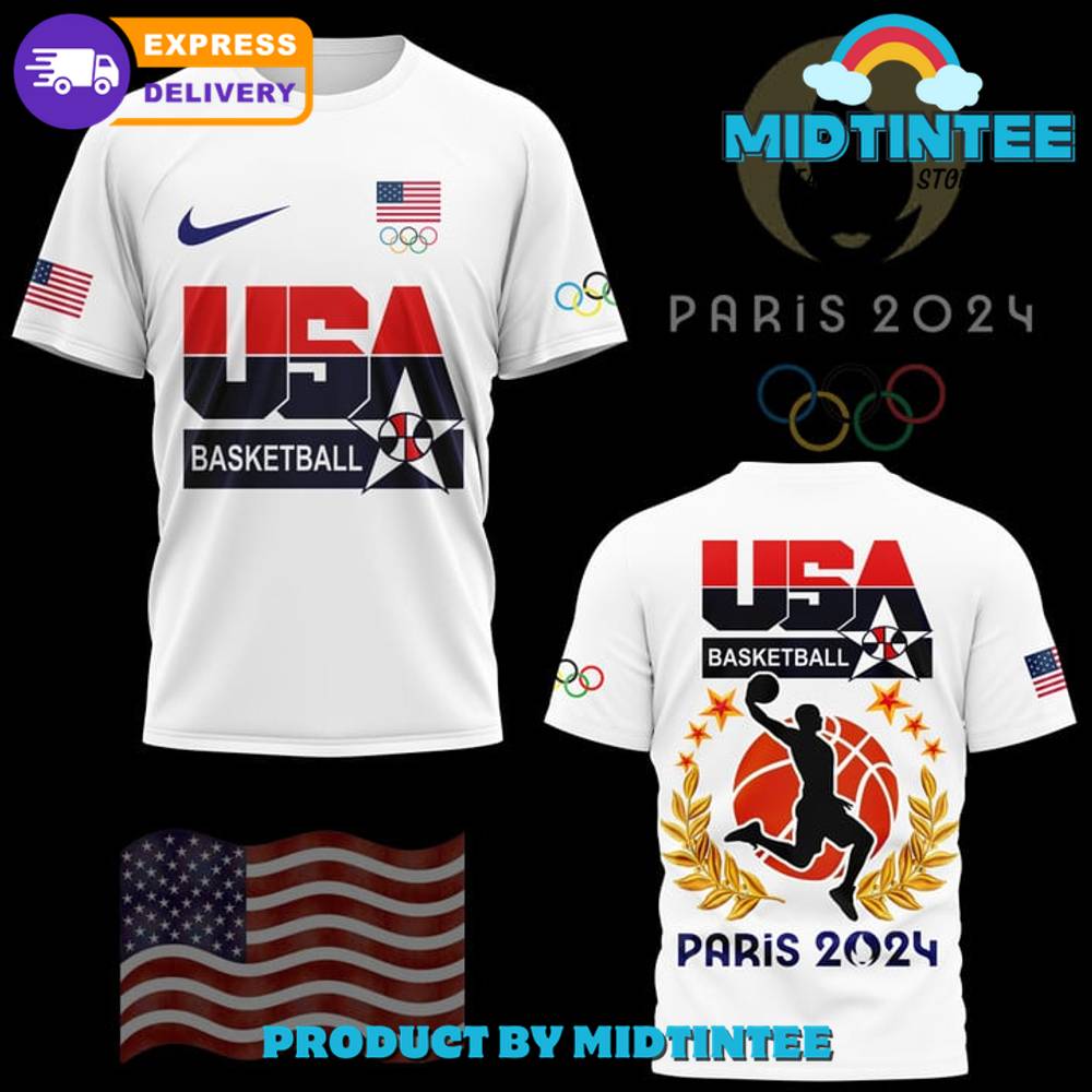 Usa Basketball Champions Olympic Paris White Shirt 30Uf095521 – Utopia Fashion