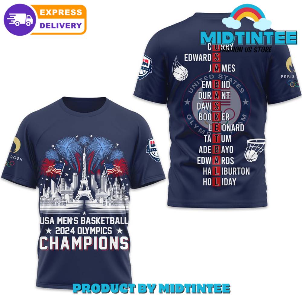 Usa Men Basketball Champions Olympic Blue Shirt 30Uf095524 – Utopia Fashion