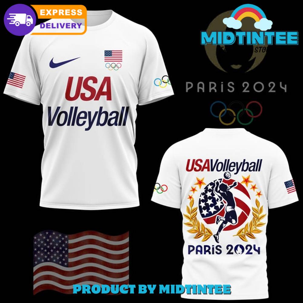 Usa Volleyball Olympic Paris Nike White Shirt 30Uf095530 – Utopia Fashion