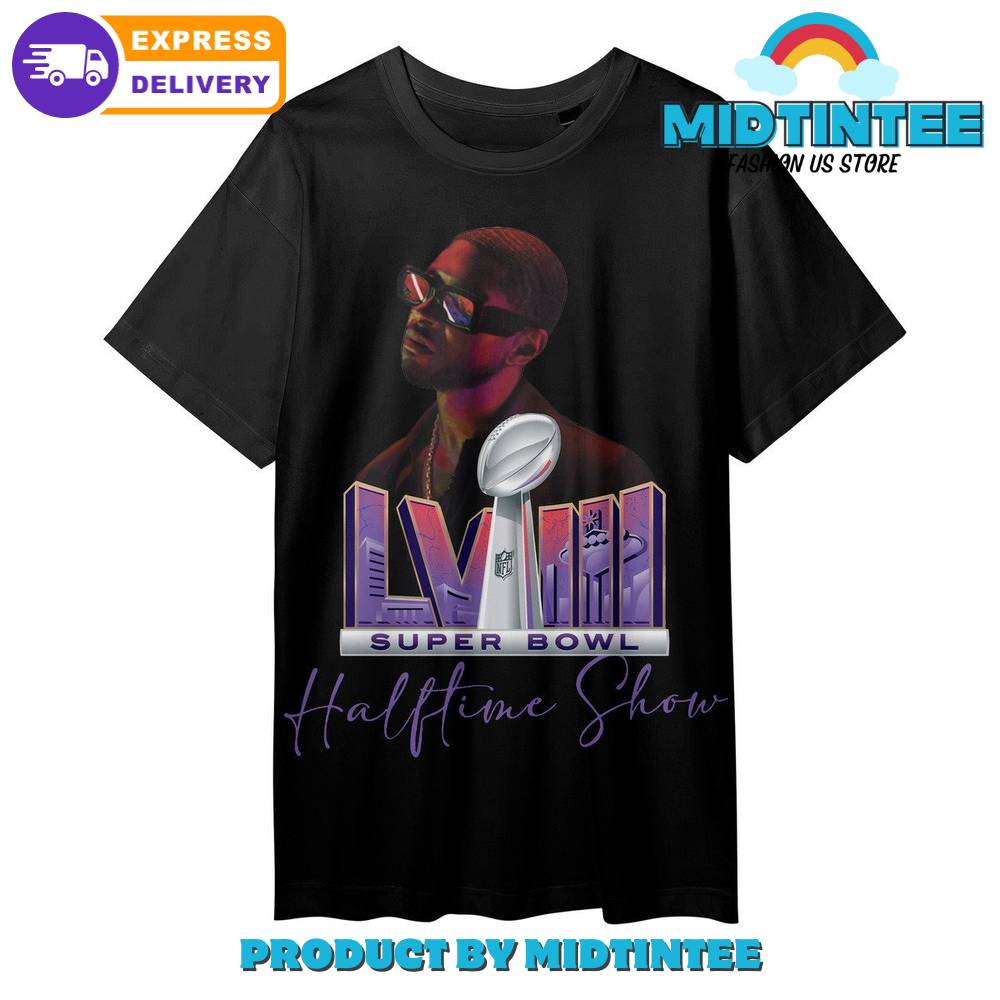 Usher Hafl Time Show Super Bowl Lviii T-Shirt 3D 30Uf095531 – Utopia Fashion